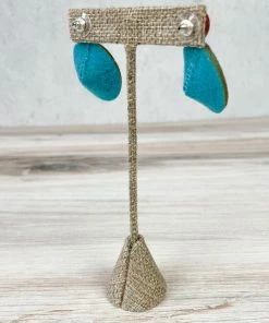 Beyond Threads Douli Earrings, Red/Teal Beyond Threads 7 Beyond Threads Douli Earrings, Red/Teal Beyond Threads