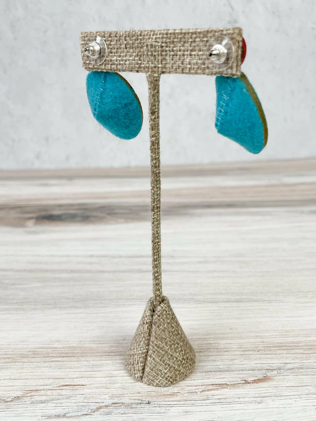 Beyond Threads Douli Earrings, Red/Teal Beyond Threads 5 Beyond Threads Douli Earrings, Red/Teal Beyond Threads