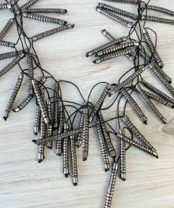 Beyond Threads Firecracker Necklace, Pewter