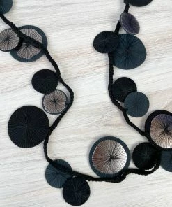 Beyond Threads Beyond Threads Platillos Wrap Necklace, Charcoal