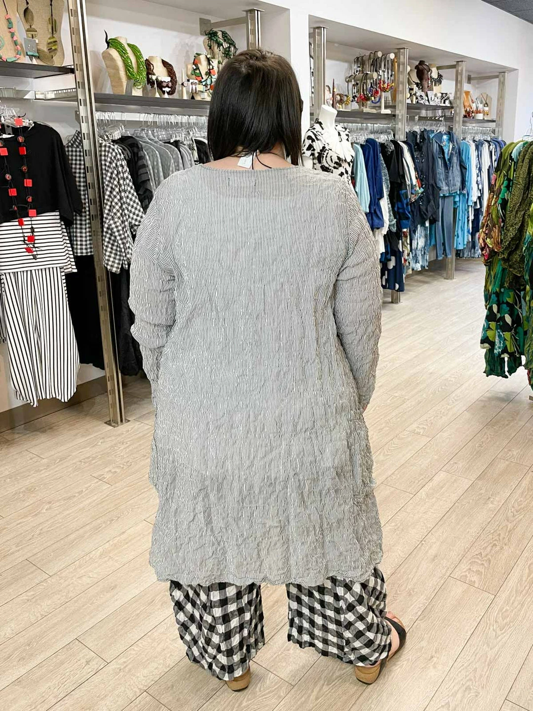 Bodil Hi Lo Duster Cardigan, Stripe Bodil 9 Bodil Hi Lo Duster Cardigan, Stripe Bodil