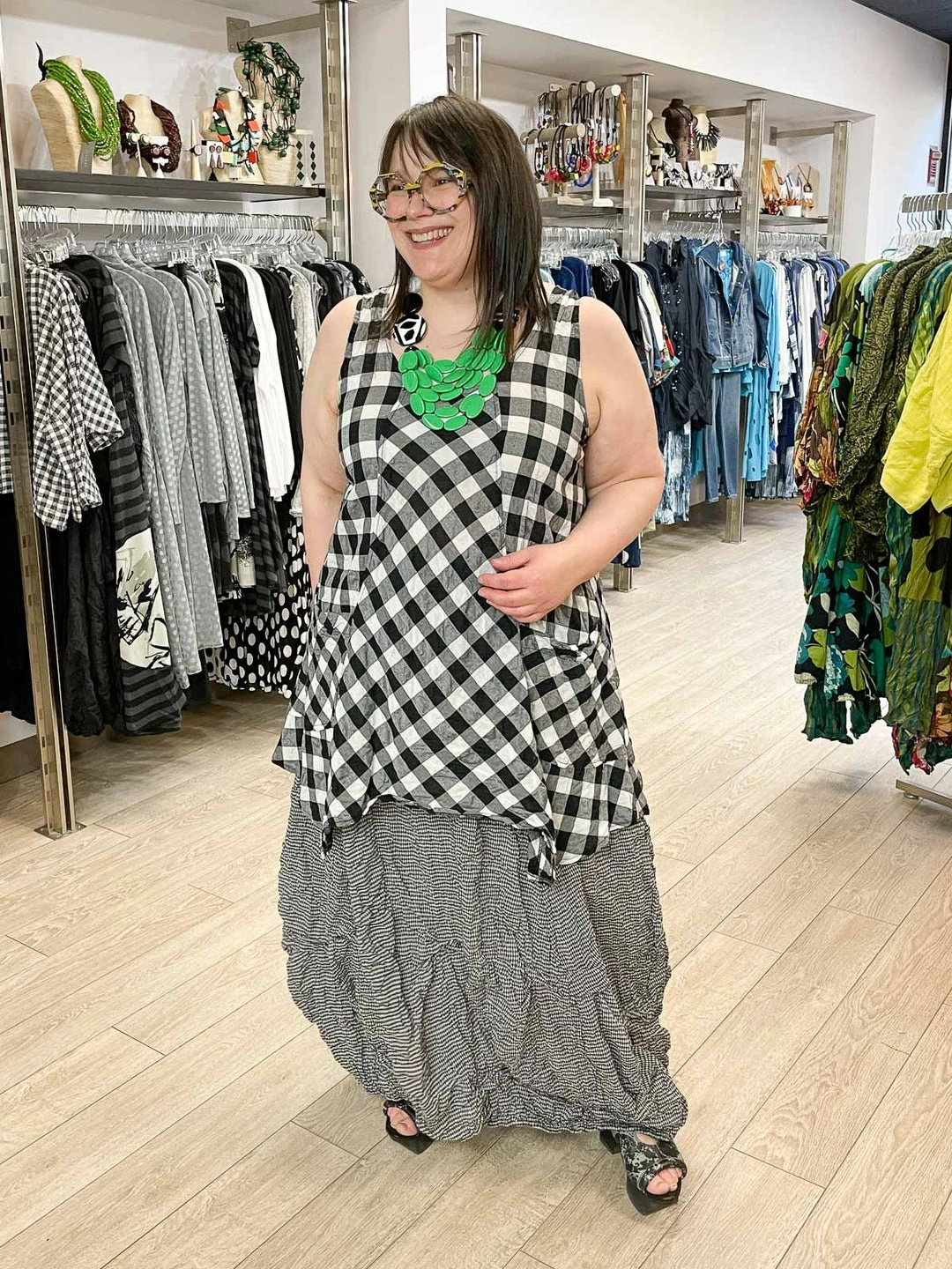 Bodil Pocket Tank, Plaid