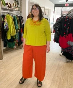 Pacificotton Bryn Walker 3/4 Sleeve Boxy Shirt, Euphorbia 14 Pacificotton Bryn Walker 3/4 Sleeve Boxy Shirt, Euphorbia