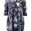 Caribe Collared Tunic Dress, Purple Multi Dresses & Jumpsuits
