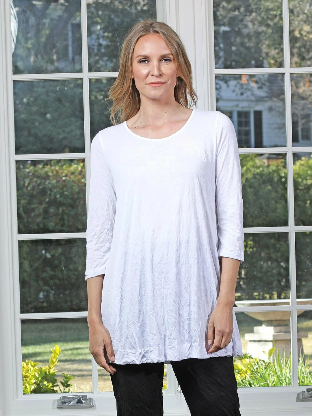 Chalet Chalet Et Ceci Crinkle 3/4 Sleeve Tunic, White