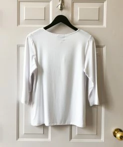 Chalet Chalet Et Ceci Jersey 3/4 Sleeve Basic Top, White