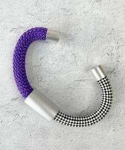 Christina Brampti Mixed Cord & Aluminum Magnet Bracelet, Silver/Purple