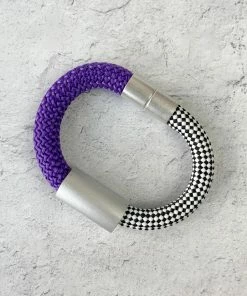 Christina Brampti Mixed Cord & Aluminum Magnet Bracelet, Silver/Purple