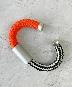 Christina Brampti Christina Brampti Mixed Cord & Aluminum Magnet Bracelet, Silver/Orange