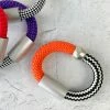 Christina Brampti Christina Brampti Mixed Cord & Aluminum Magnet Bracelet, Silver/Orange