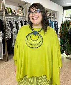 Christina Brampti XL Acrylic Circles Necklace, Black/Clear/Yellow Christina Brampti