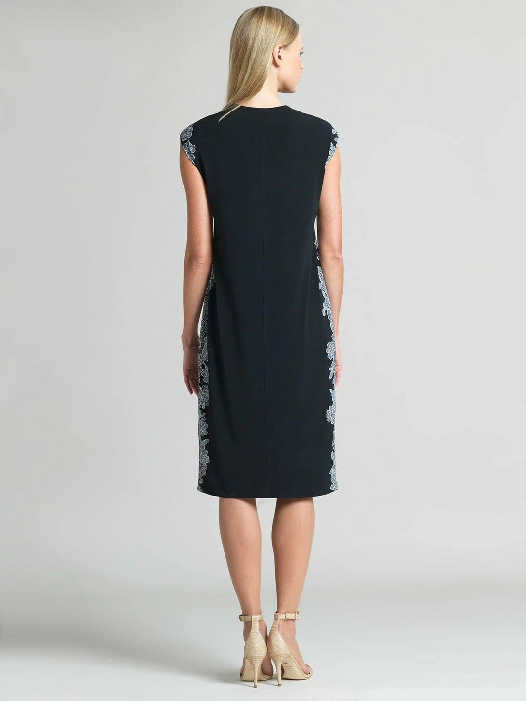 Clara Sunwoo Lace Trim Print Silhouette V-Neck Dress 6 Clara Sunwoo Lace Trim Print Silhouette V-Neck Dress