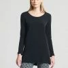 Clara Sunwoo Clara Sunwoo Long Sleeve Scoop Neck Tunic, Black