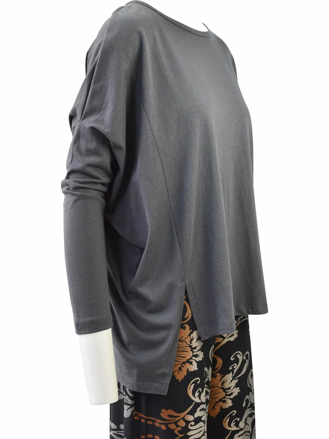 Clara Sunwoo Modal Cotton Oversized Tunic, Charcoal 8 Clara Sunwoo Modal Cotton Oversized Tunic, Charcoal