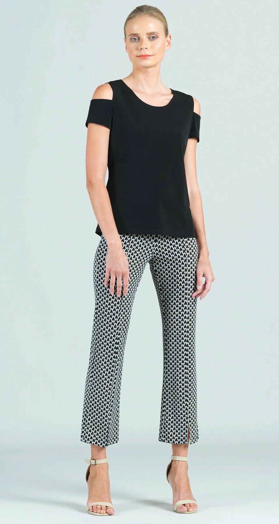 Clara Sunwoo Clara Sunwoo Open Shoulder Short Sleeve Top, Black