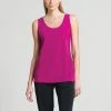 Clara Sunwoo Scoop Neck Mid-Hip Length Tank, Magenta 2 Clara Sunwoo Scoop Neck Mid-Hip Length Tank, Magenta