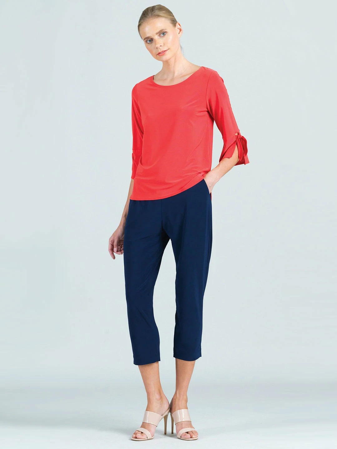 Clara Sunwoo Solid Tie Cuff Top, Coral Clara Sunwoo 4 Clara Sunwoo Solid Tie Cuff Top, Coral Clara Sunwoo