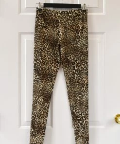 Comfy USA Bottoms Extra Long Legging - Sweater Leopard