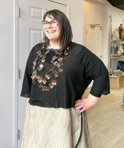 Cynthia Ashby Pullover Top, Black Cynthia Ashby