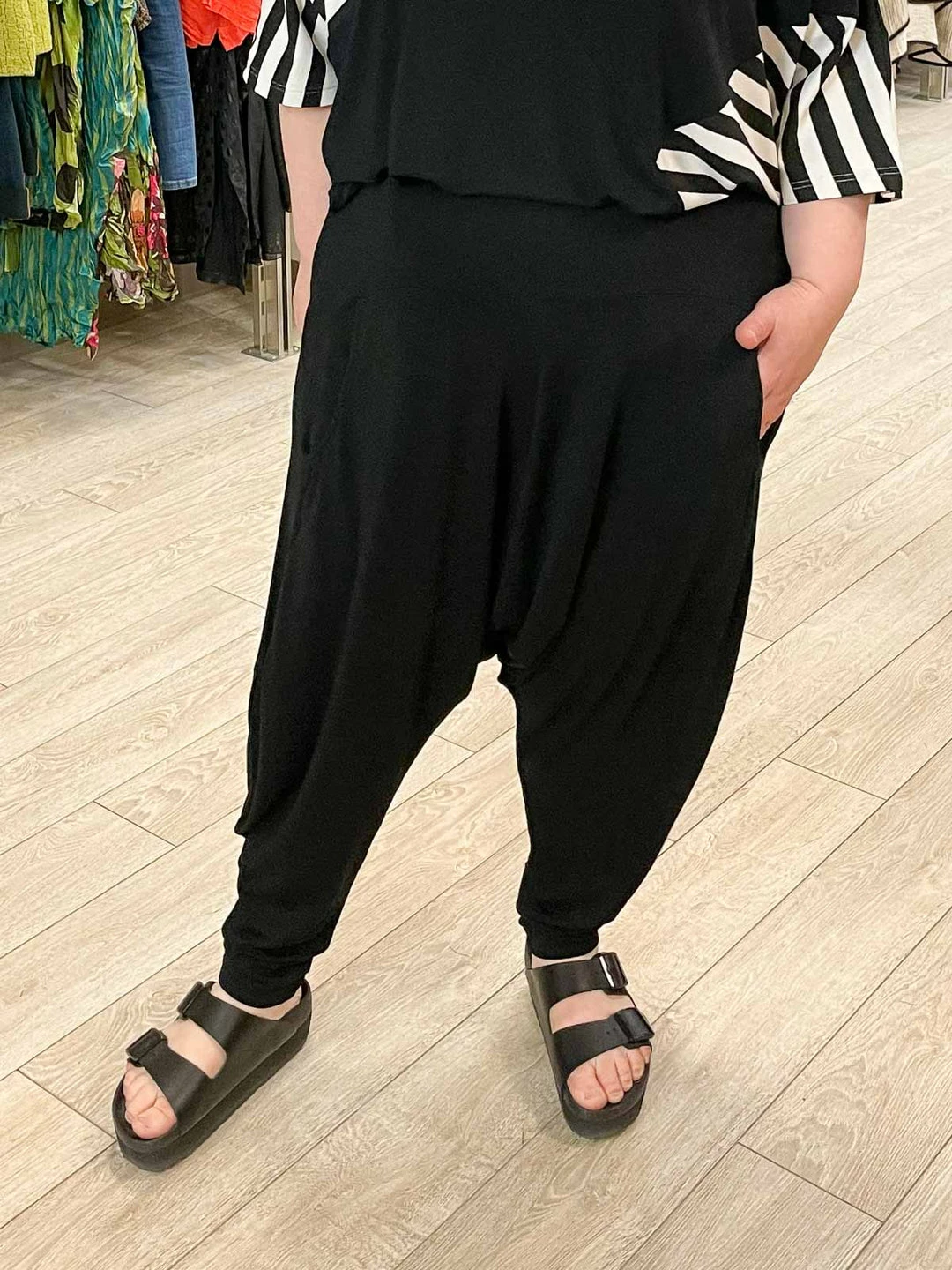 Trine Kryger Simonsen Tonia Drop Crotch Pants, Black Trine Kryger Simonsen 3 Trine Kryger Simonsen Tonia Drop Crotch Pants, Black Trine Kryger Simonsen