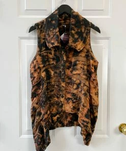 Dress To Kill Pintuck Vest, Linen Splotch Dress To Kill