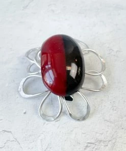 OC Jewelry Beatle Juice Magnet Brooch, Red