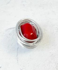 OC Jewelry Inca Magnet Brooch, Red OC Jewelry