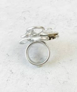 OC Jewelry OC Jewelry Wigly Ring, Silver Vertical