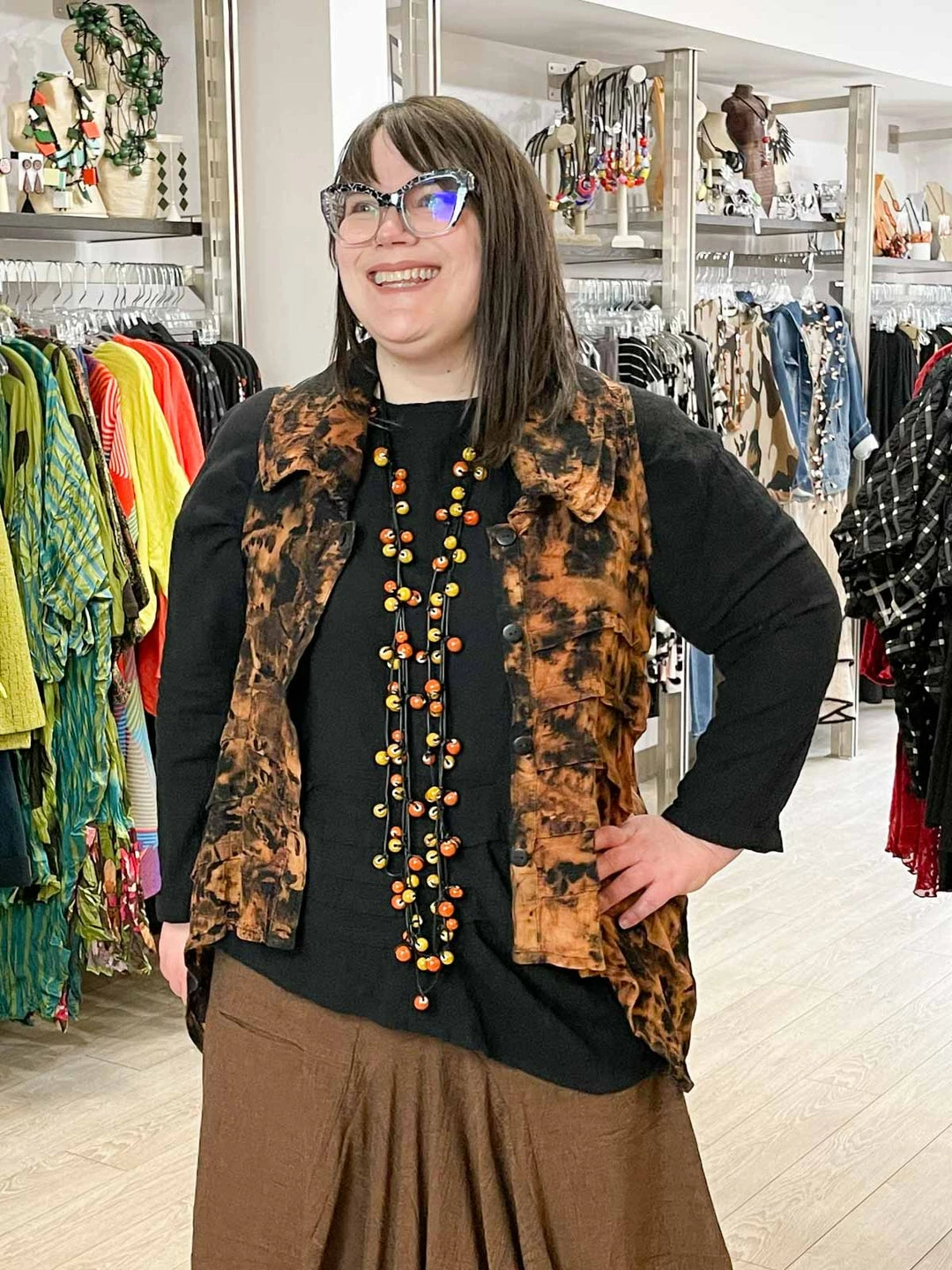 Dress To Kill Pintuck Vest, Linen Splotch Dress To Kill 3 Dress To Kill Pintuck Vest, Linen Splotch Dress To Kill