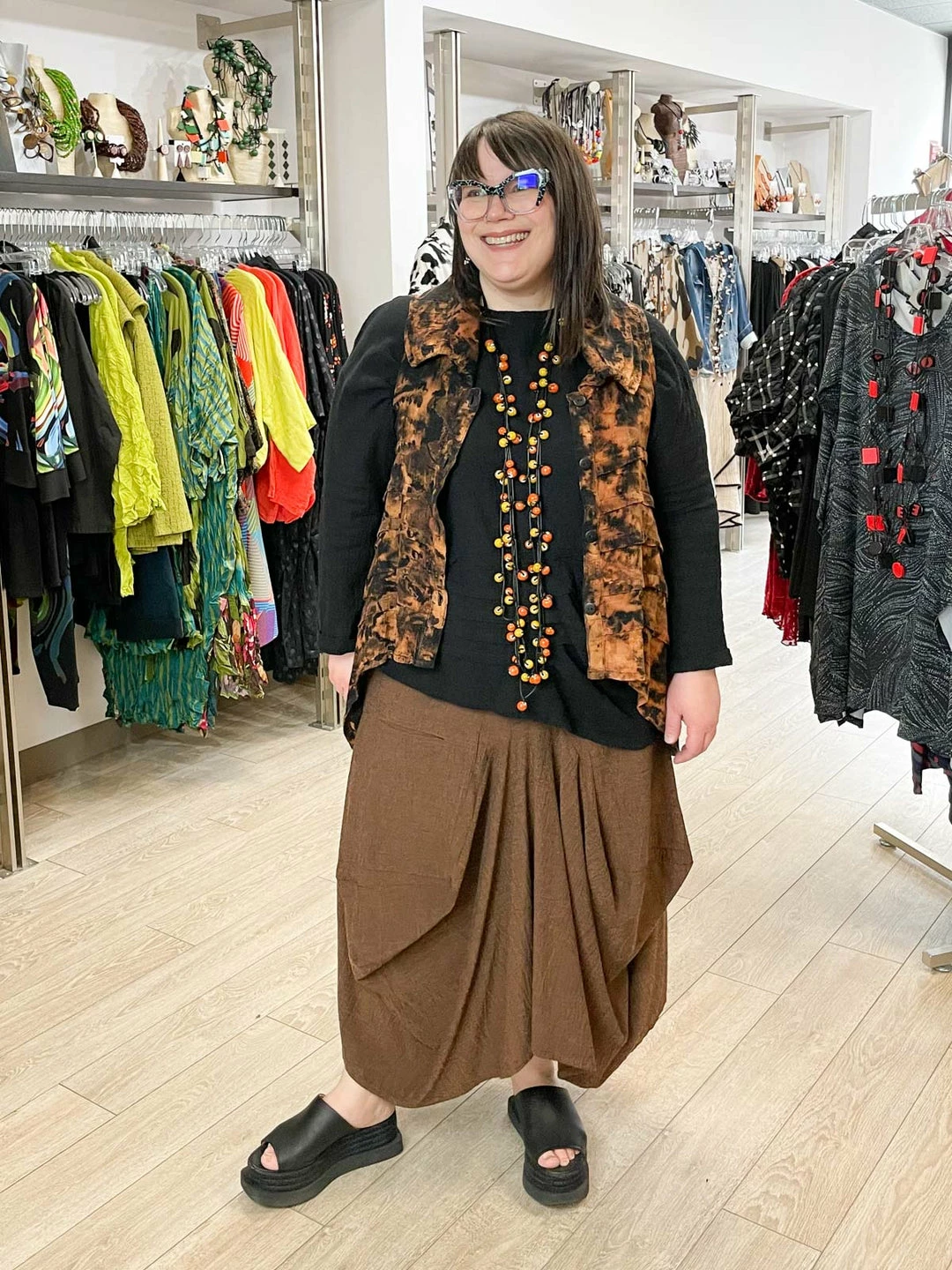 Dress To Kill Pintuck Vest, Linen Splotch Dress To Kill 6 Dress To Kill Pintuck Vest, Linen Splotch Dress To Kill