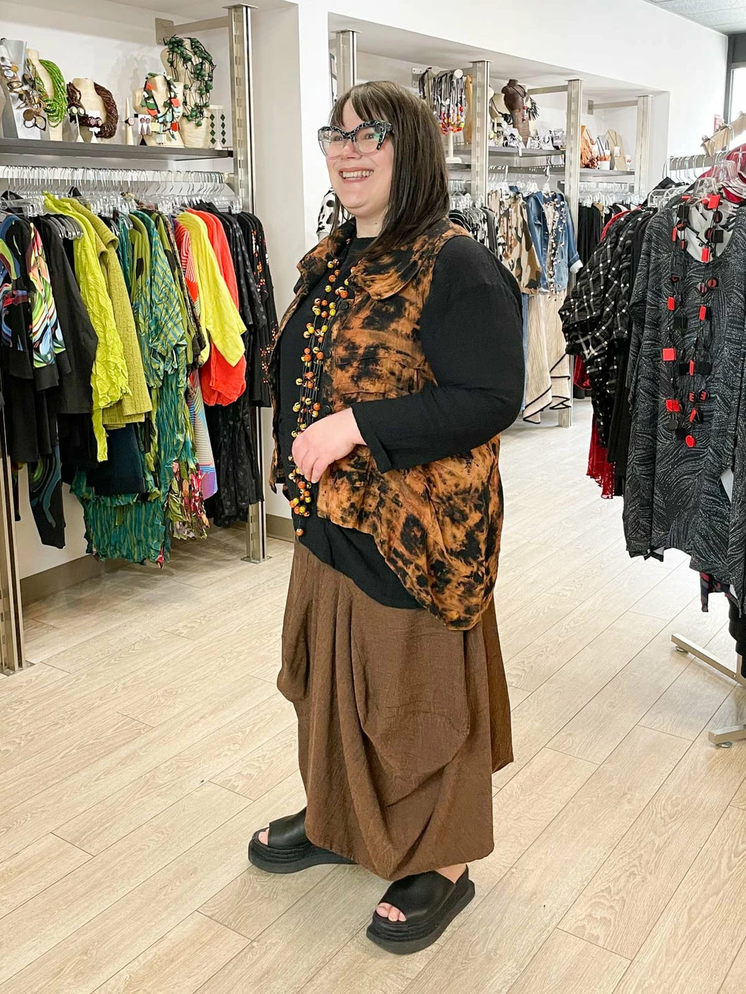 Dress To Kill Pintuck Vest, Linen Splotch Dress To Kill 9 Dress To Kill Pintuck Vest, Linen Splotch Dress To Kill