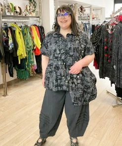 Dress To Kill Dress To Kill Multi Folded Pant, Navy Stripe 16 Dress To Kill Dress To Kill Multi Folded Pant, Navy Stripe