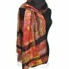 Dupatta Designs Anderson Silk Scarf, Black/Rust Dupatta Designs 1 Dupatta Designs Anderson Silk Scarf, Black/Rust Dupatta Designs