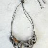 Escape From Paris Escape From Paris Chunky Wooden Rings Necklace, Grey