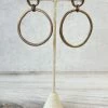 Escape From Paris Escape From Paris Hammered Circled Drop Earrings, Matte Caramel 2 Escape From Paris Escape From Paris Hammered Circled Drop Earrings, Matte Caramel