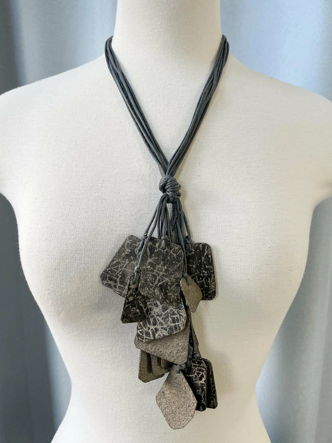 Escape From Paris Geometric Cluster Drop Necklace, Grey Escape From Paris 5 Escape From Paris Geometric Cluster Drop Necklace, Grey Escape From Paris