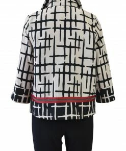 IC Collection Crosshatch Pattern Jacket, Taupe