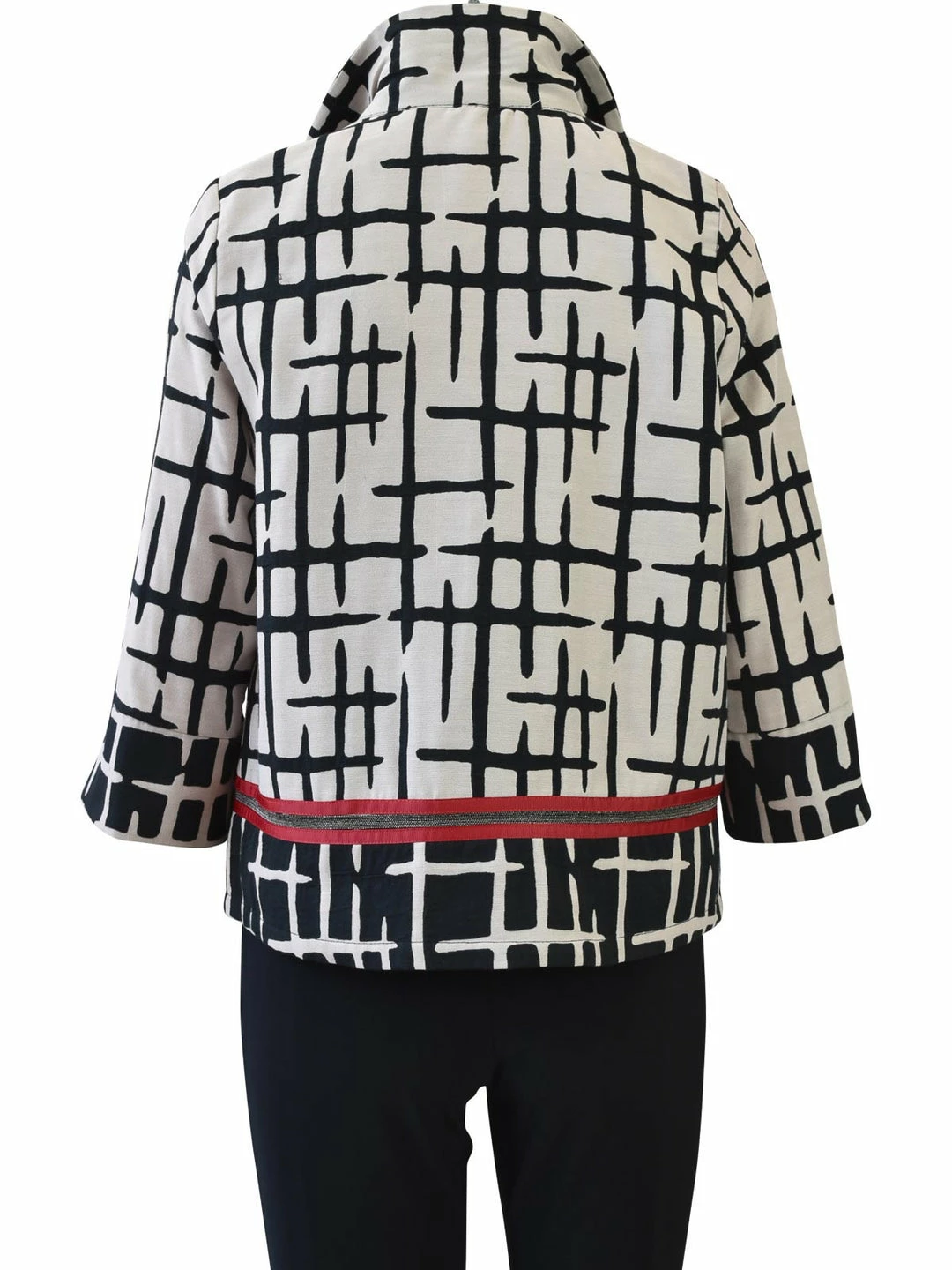 IC Collection Crosshatch Pattern Jacket, Taupe