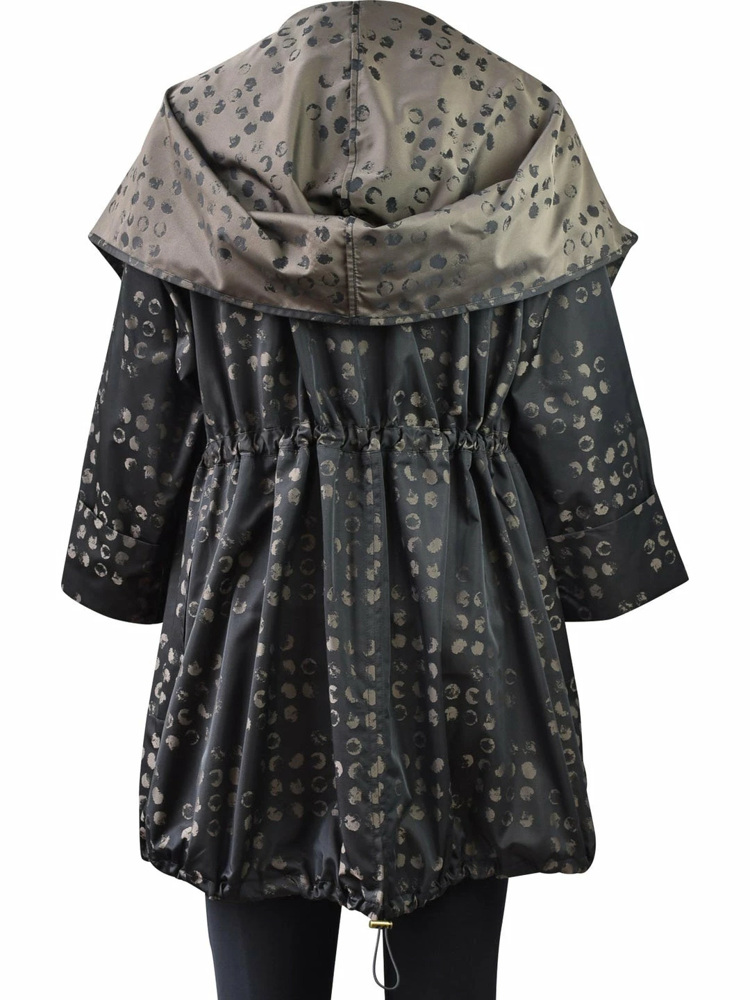 IC Collection Distress Dot Hoodie Cover Up, Taupe IC Collection