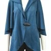 IC Collection IC Collection Sueded Kimono Sleeve Jacket, Teal
