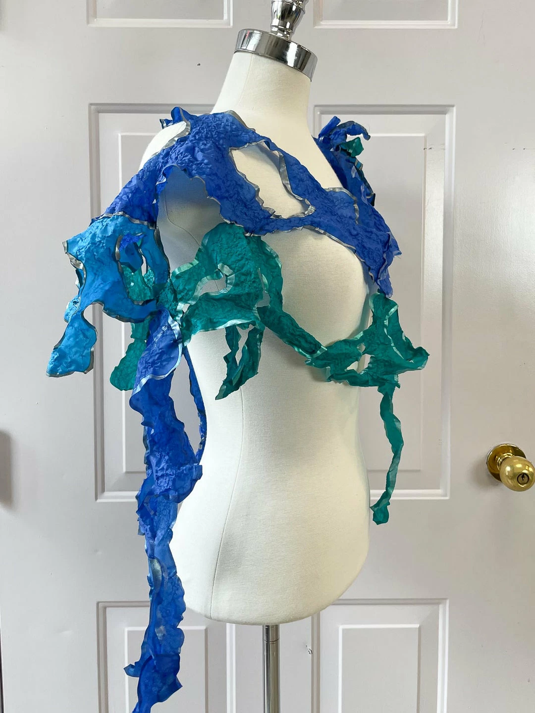 Imma Costa Medusa Crush Scarf Necklace, Blue/Green Imma Costa 4 Imma Costa Medusa Crush Scarf Necklace, Blue/Green Imma Costa