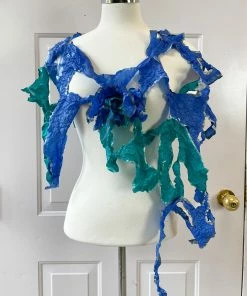 Imma Costa Medusa Crush Scarf Necklace, Blue/Green Imma Costa 9 Imma Costa Medusa Crush Scarf Necklace, Blue/Green Imma Costa