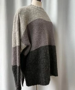 Iridium Color Block Cozy Sweater, Cloud