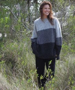 Iridium Color Block Cozy Sweater, Cloud