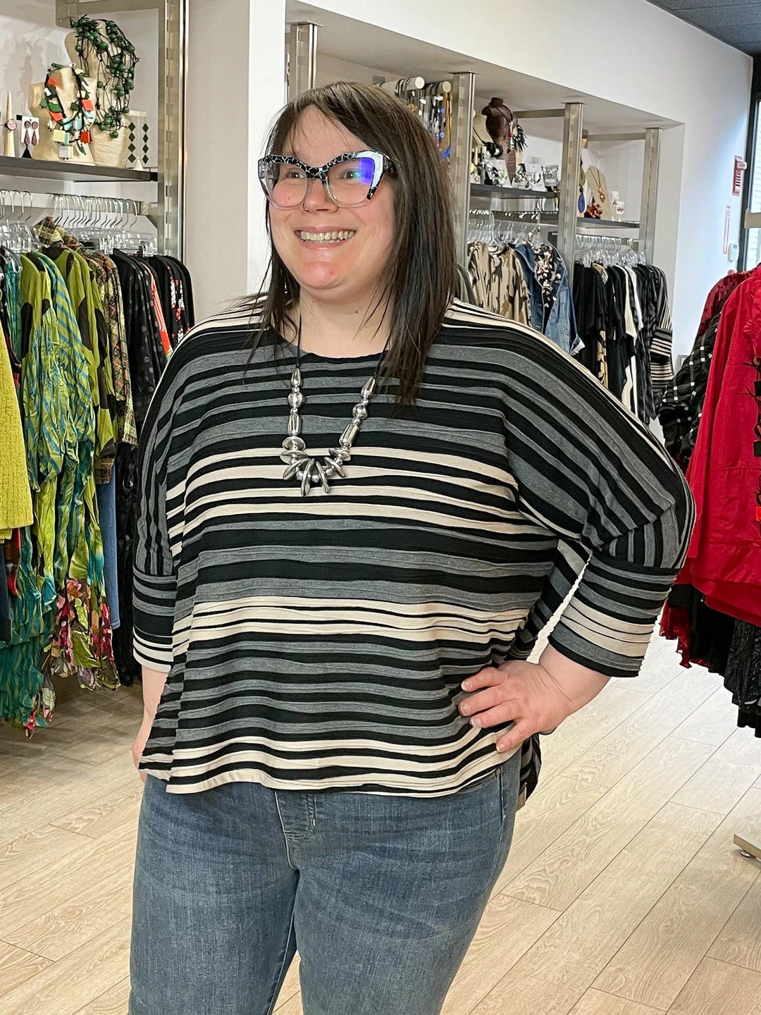 Isle By Melis Kozan Isle By Melis Kozan Hi Lo Dolman Sleeve Top, Stage