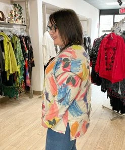 Jess & Jane Jess & Jane Vernet French Terry Round Neck Tunic, Multi