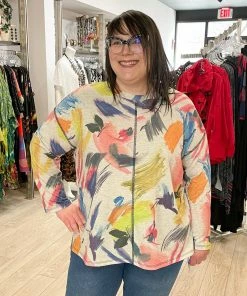 Jess & Jane Jess & Jane Vernet French Terry Round Neck Tunic, Multi