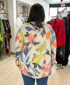 Jess & Jane Jess & Jane Vernet French Terry Round Neck Tunic, Multi