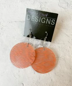 Phyllis Clark Designs Orange Flock Resin Earrings, Orange