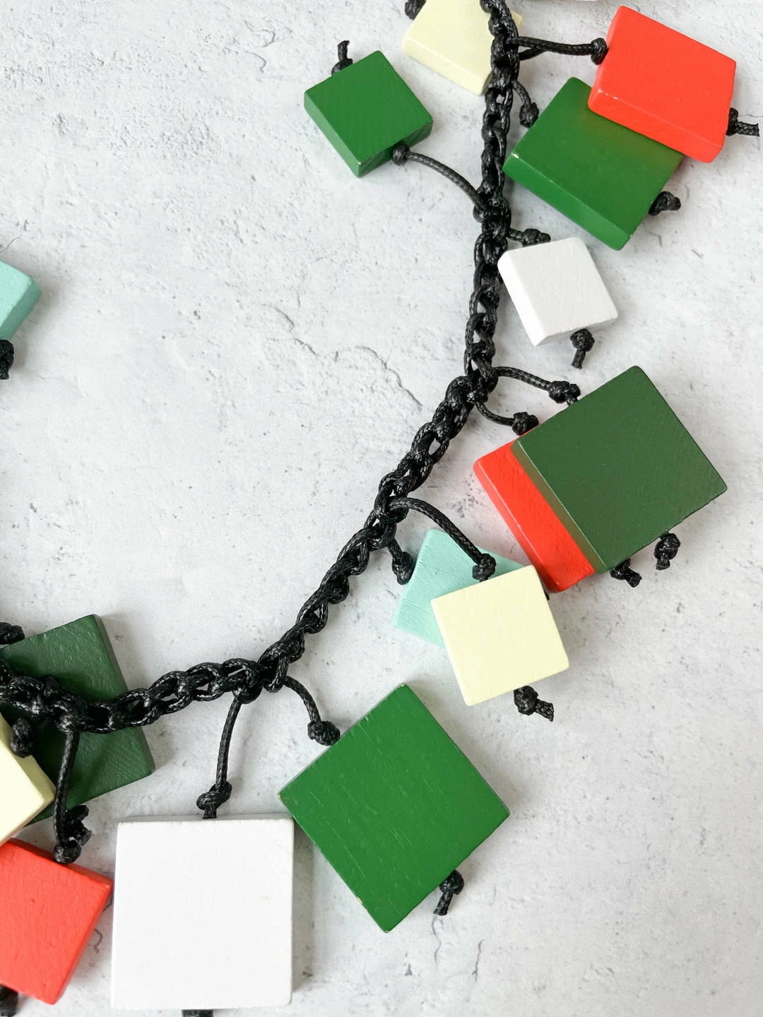 Jianhui London Jianhui London Crochet Mixed Squares Necklace, Summer Multi